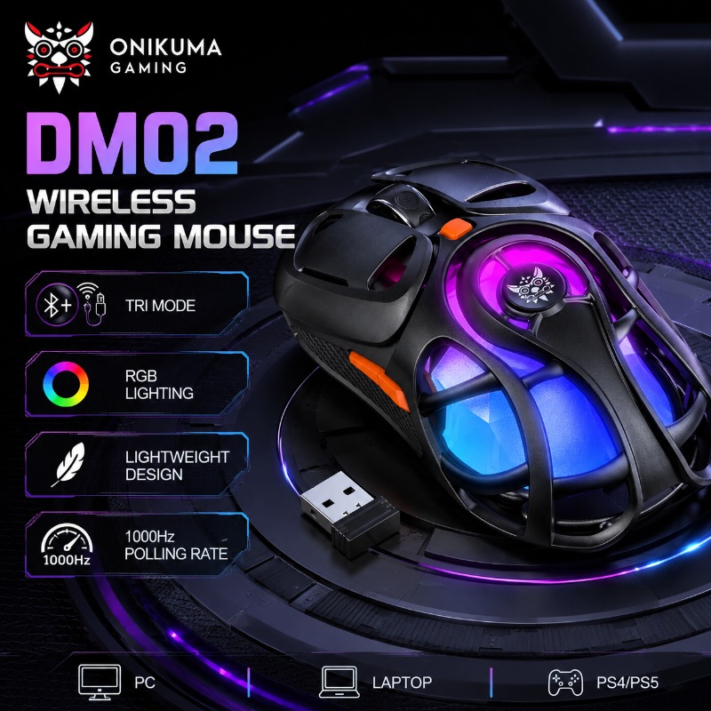 Pc Gaming Gigabyte - ONIKUMA DM02 Wireless Gaming Mouse Bluetooth