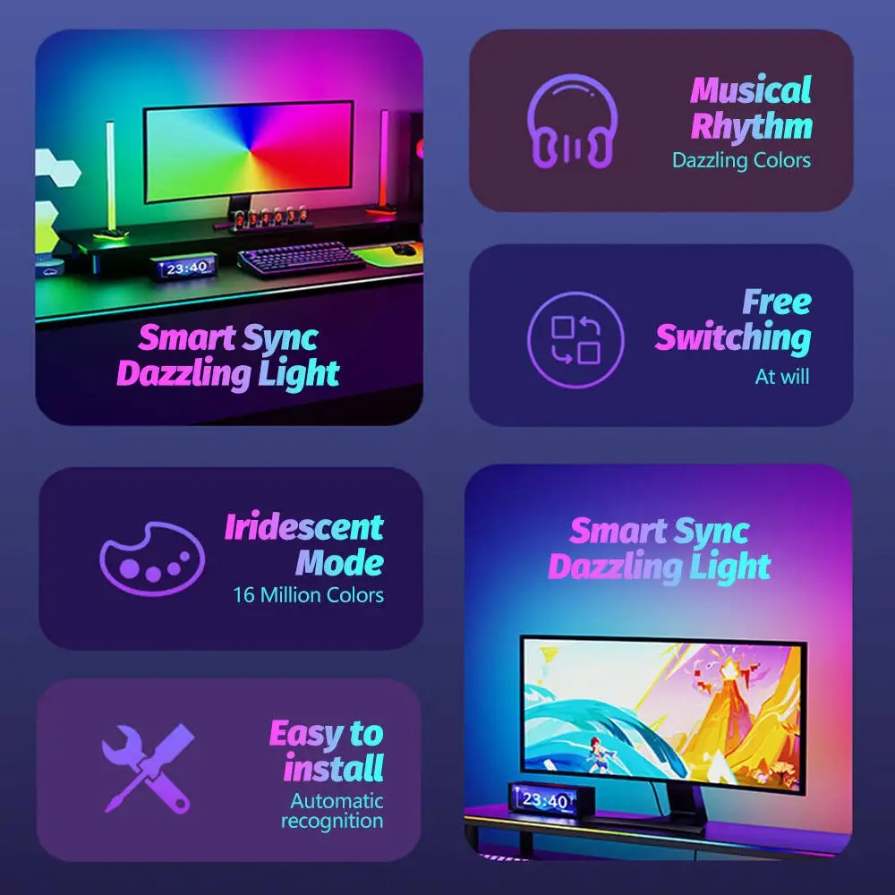 3/4sides RGB Sync Light Strip  - No Rgb Gaming Pc review and price