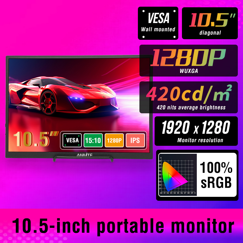 Anmite 10.5-Inch Portable Moni - Pc Gaming Gigabyte review and price