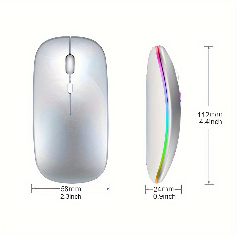 Wireless Mouse RGB Rechargeabl - No Rgb Gaming Pc review and price