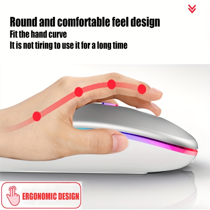 Wireless Mouse RGB Rechargeabl - No Rgb Gaming Pc review and price